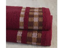 Tentos-2 Полотенце махровое с жаккардовым бордюром, бордо, 50х90, 225 руб.jpg