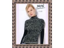 SENSI водолазка FLUID DOLCEVITA MANICA LUNGA - SENSI водолазка из микрофибры с длинным рукавом с имитацией футболки S/M цвет синий 700+18%