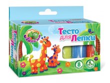 Развивашки Тесто для лепки П102 8цв, 200г - 36,92 руб