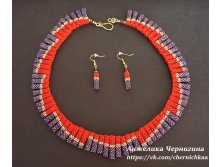 Комплект колье и серьги Египет.