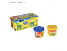 Пластилин на растительной основе набор 2 цвета*100г Modelling Dough желтый/синий карт/рукав 3271