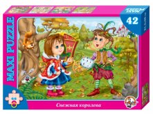 Десятое кор. Пазлы 42 макси 01055 Снежная королева. Герда и маленькая разбойница - 69.86 руб