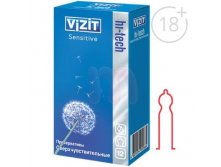 Презервативы VIZIT HI-TECH Sensitive сверхчувствительные, контурные анатомической формы 12 шт. Vizit; Германия; 12,5 см &#215; 6,5 см &#215; 3,5 см; В боксе 1 набор. Арт.: 1817854 333.83 руб