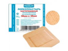 Лейкопластырь бактерицидный 38 х 38 мм, нетканая основа Мастер Юни; Великобритания; 4 см &#215; 0,1 см &#215; 4 см; См. на упаковке; В боксе 1600 шт. Арт.: 2198201 1.86 руб.