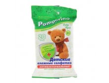 Салфетки влажные &#171;Pamperino&#187; детские антибактериальные, 20 шт PAMPERINO; Россия; См. на упаковке; В боксе 72 набора. Арт.: 2679500 20.33 руб