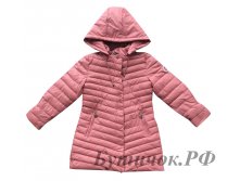 М.1850 Пальто стеганное MONCLER темно розовое 1800 руб