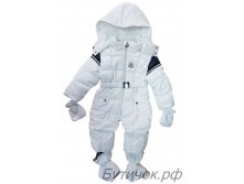 М.1707 Комбинезон слитный Moncler белый 1900 р