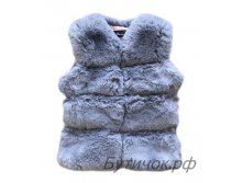 М.6054 Жилетка Gerryeti kids меховая светло серая 1300 руб.