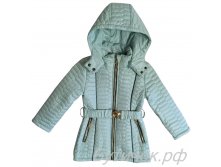 М.1573 Пальто стеганное CHANEL бирюзовое 1800 руб.