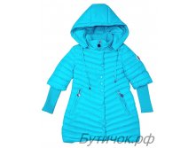 М.1550 Пальто стеганное MONCLER бирюзовое 1800 руб.