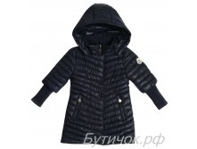 М.1550 Пальто стеганное MONCLER темно-синее 1800 руб.