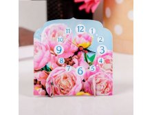 Часы настольные "Пионы" Китай; 12 см &#215; 6 см &#215; 12 см; Бумага; В боксе 262 шт. Арт.: 1822599 25.00 руб.