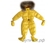 М. 260 Комбинезон слитный Moncler лаковый желтый 4800 руб.