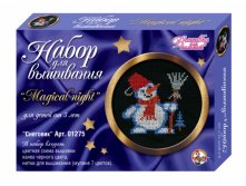Десятое кор. Вышивка 01275 Снеговик (малая) (черная) - 47,28 руб