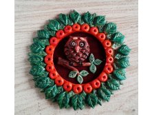Сова из соленого теста