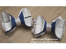 Резинки-бантики из репсовых лент.
