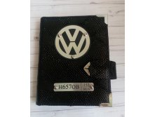 Обложка на документы С номером машины и маркой Volkswagen