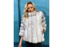 Шубка из меха песца Колотый лед 16500р