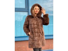 Шубки из норки с капюшоном 37500