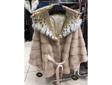 шубка из норки с рысью , летучая мышь р-ры 42-56