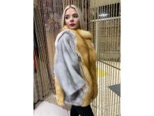 Шубка из меха норки с лисой 47тр