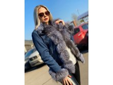 Джинсовочки на синтепоне с мехом песца  7500р по акции всего 5500р