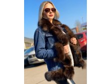 Джинсовочки на синтепоне с мехом песца  7500р по акции всего 5500р