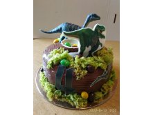 Торт с динозаврами