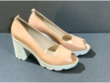 126-1 Туфли жен, нат пудр кожа, 37,38,39,40, 940 ру