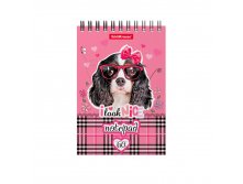 46683 Блокнот на спирали ErichKrause&#174; Clever Dog, А6, 60 листов, клетка Цена 19,5+% в наличии 19 шт.jpg