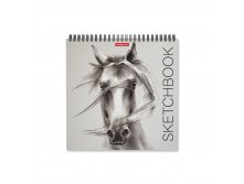 48037 Альбом для эскизов на спирали ErichKrause&#174; Wild Horse, 220х220 мм, 40 листов Цена 80+% в наличии 8 шт.jpg