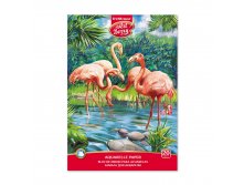 46893 Альбом для рисования с бумагой для акварели на клею ArtBerry&#174; Фламинго, А4, 20 листов Цена 116,4+% в наличии 10 шт.jpg