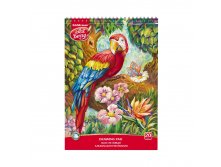 44994 Альбом для рисования на спирали ArtBerry&#174; Попугай, А4, 20 листов, микроперфорация, спираль по узкой стороне Цена 60+% в наличии 8 шт.jpg