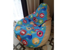 Кресло-груша Кнопки+желтый велюр.Цена 2800 руб