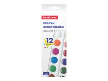 53447 Краски акварельные ErichKrause&#174; Basic 12 цветов (картон с европодвесом) Цена 57,4+% в наличии 4 шт.jpg