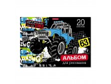49826 Альбом для рисования на клею ErichKrause&#174; Track Car, А4, 20 листов Цена 59,6+% в наличии 30 шт.jpg