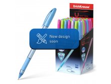 58109 Ручка шариковая ErichKrause U-109 Stick&Grip Spring 1.0, Ultra Glide Technology, цвет чернил синий (в коробке по 50 шт.) Цена 35,4+% в наличии 38 шт.jpg