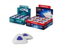 45552 Ластик с пластиковым держателем ErichKrause SmartWay&#174; Mini Triangle (в пакете с европодвесом) (в коробке по 36 шт.) Цена 30,3+% в наличии 21 шт.jpg
