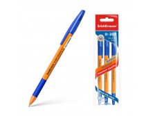 42752 Ручка шариковая ErichKrause&#174; R-301 Orange Stick&Grip 0.7, цвет чернил синий (в пакете по 3 шт.) Цена 44+% в наличии 4 упаковок.jpg