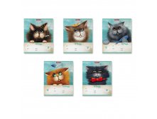 54193 Тетрадь школьная ученическая ErichKrause Funny Cats, 18 листов, клетка (в плёнке по 10 шт.) MIX-PACK Цена 197+% в наличии 16 упаковок.jpg
