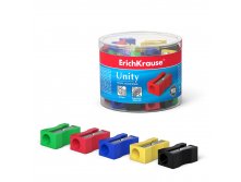 38012 Точилка пластиковая ErichKrause Unity, Classic, ассорти (в тубусе по 55 шт) Цена 12,5+% в наличии 34 шт.jpg