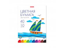 58478 Цветная бумага двусторонняя на клею ErichKrause, А4, 40 листов, 10 цветов, игрушка-набор для детского творчества Цена 150+% в наличии 15 шт.jpg