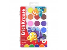 61368 Краски акварельные ErichKrause Jolly Friends 24 цвета (в пластиковой коробке с европодвесом) Цена 164+% в наличии 21 упаковок.jpg
