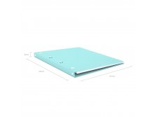 53703 Тетрадь общая с пластиковой обложкой Pastel Mint A4 210х297 мм 80 л. на кольцах 60 г кв.м клетка Цена 155+% в наличии 16 шт.jpg