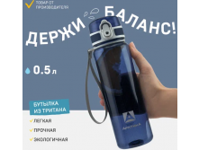 720-500 Бутылка тритановая 500 мл, синяя прозрачная, с ситечком. Цена 680+% В наличии 1 шт