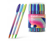61012 Ручка шариковая ErichKrause Neo&#174; Stick Cool Ray 0.7, Super Glide Technology, цвет чернил синий (в тубусе по 60 шт.) Цена 32,3+% В наличии 13 шт. Минимальный заказ - 3 шт.jpg