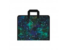 52848 Папка на молнии пластиковая с ручками ErichKrause&#174; Emerald Stardust, A4+ (в пакете по 4 шт.) Цена 215+% в наличии 3 шт.jpg