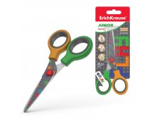 58346 Ножницы ErichKrause Junior Decor, Color Bricks с принтом на лезвиях, 13см (в блистере по 1 шт.) Цена 109+% в наличии 6 шт.jpg
