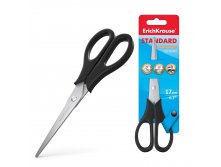 14861 Ножницы ErichKrause EasyCut, 17см, черный (в блистере по 1 шт.) Цена 159+% в наличии 9 шт.jpg