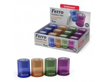56037 Точилка металлическая ErichKrause Ferro Plus, с контейнером, ассорти (в коробке-дисплее по 12 шт) Цена 81+% в наличии 8 шт.jpg